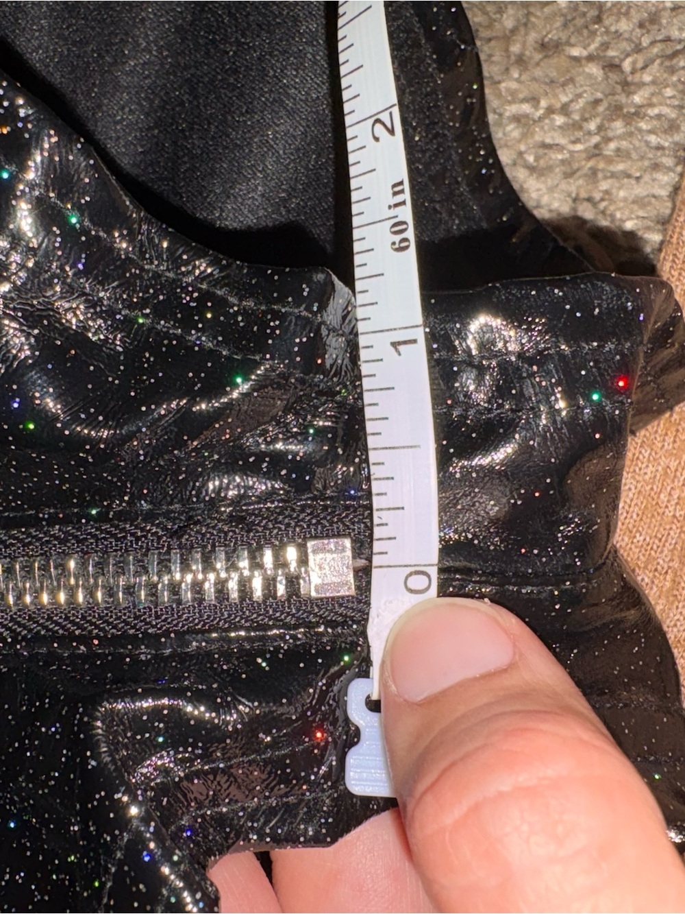 Current mood Shimmery Black High-Waist Shorts with Silver Moon & Star Appliqués - Picture 10 of 10